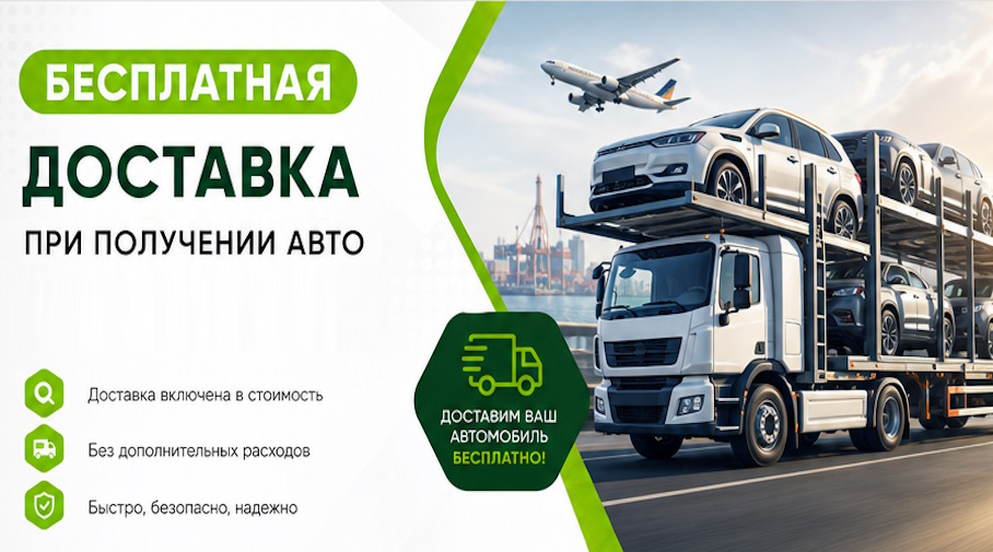 Акция! Бесплатная доставка по Кимрах при получении авто